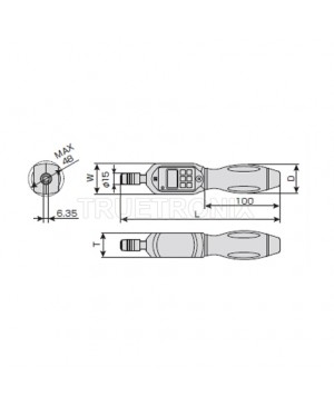 ไขควงเช็คทอร์ค 60-600cN.m TONE DBDT6S Digital Torque Screwdriver