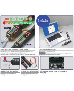 T4DT135H TONE Digitorqon 27-135Nm ประแจวัดแรงตึงแรงบิดน๊อต-โบลท์